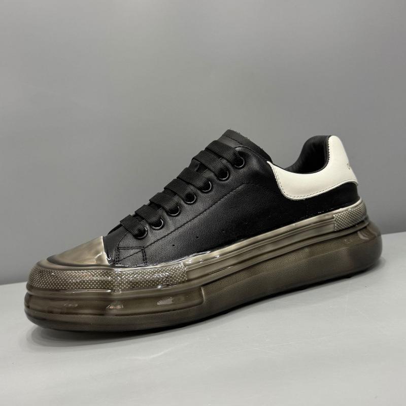 Cross-Border Fashion, Little White Shoes, Sports Shoes, Autumn Men'S Shoes, Leather Thick-Soled Simple And Versatile Men'S Casual Shoes, Rubber Shoes