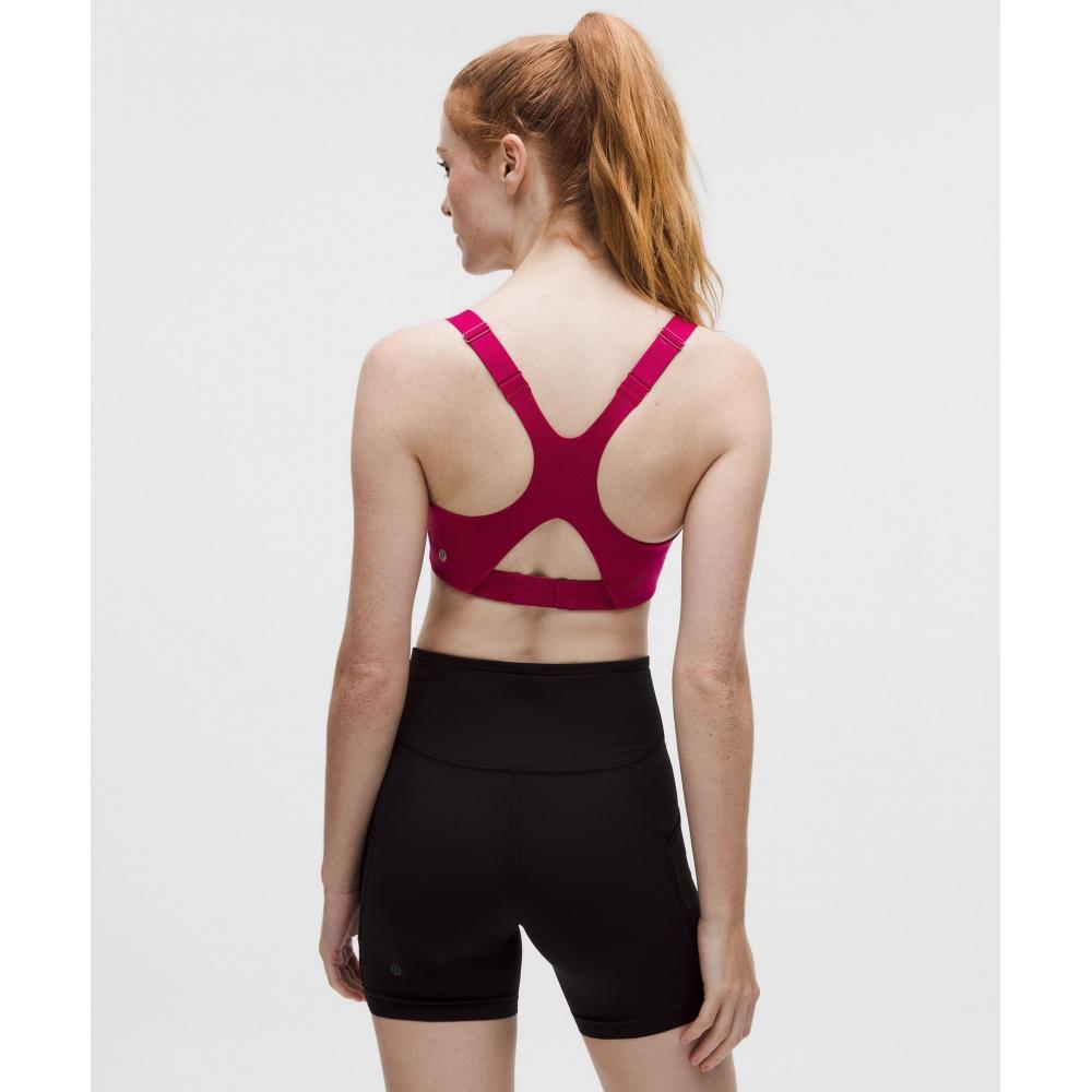 Lululemon Ultralu Square Neck Workout Bra  MeDium Support  D DD Cup Berry Rumble