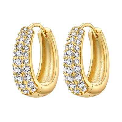 S925 Sterling Silber Goldene Minimalistische Foundation Ohrringe Creolen Ohrringe Damenschmuck Original Trendige Jahrestagsgeschenke