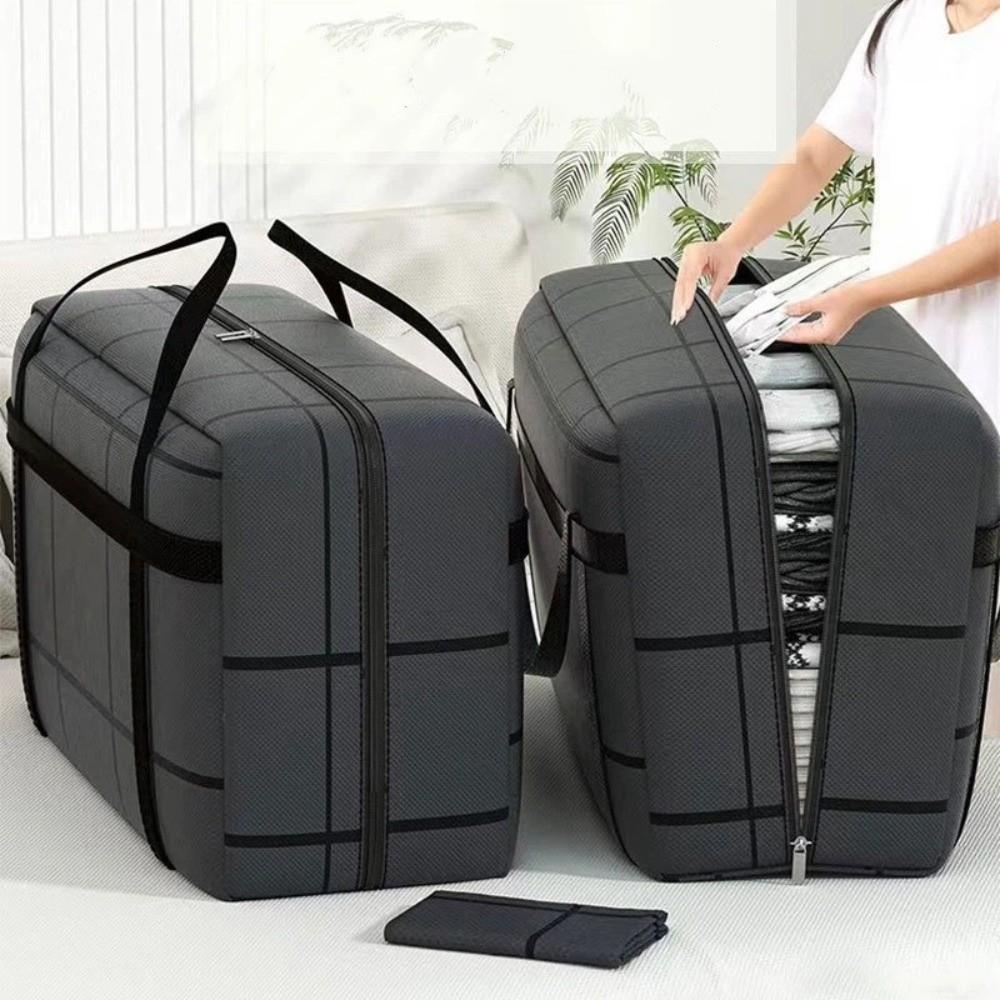 Thickened Clothes Storage Bag Double Zipper Quilt Storage Bag Wardrobe Organizer Duffel Bag  Moving