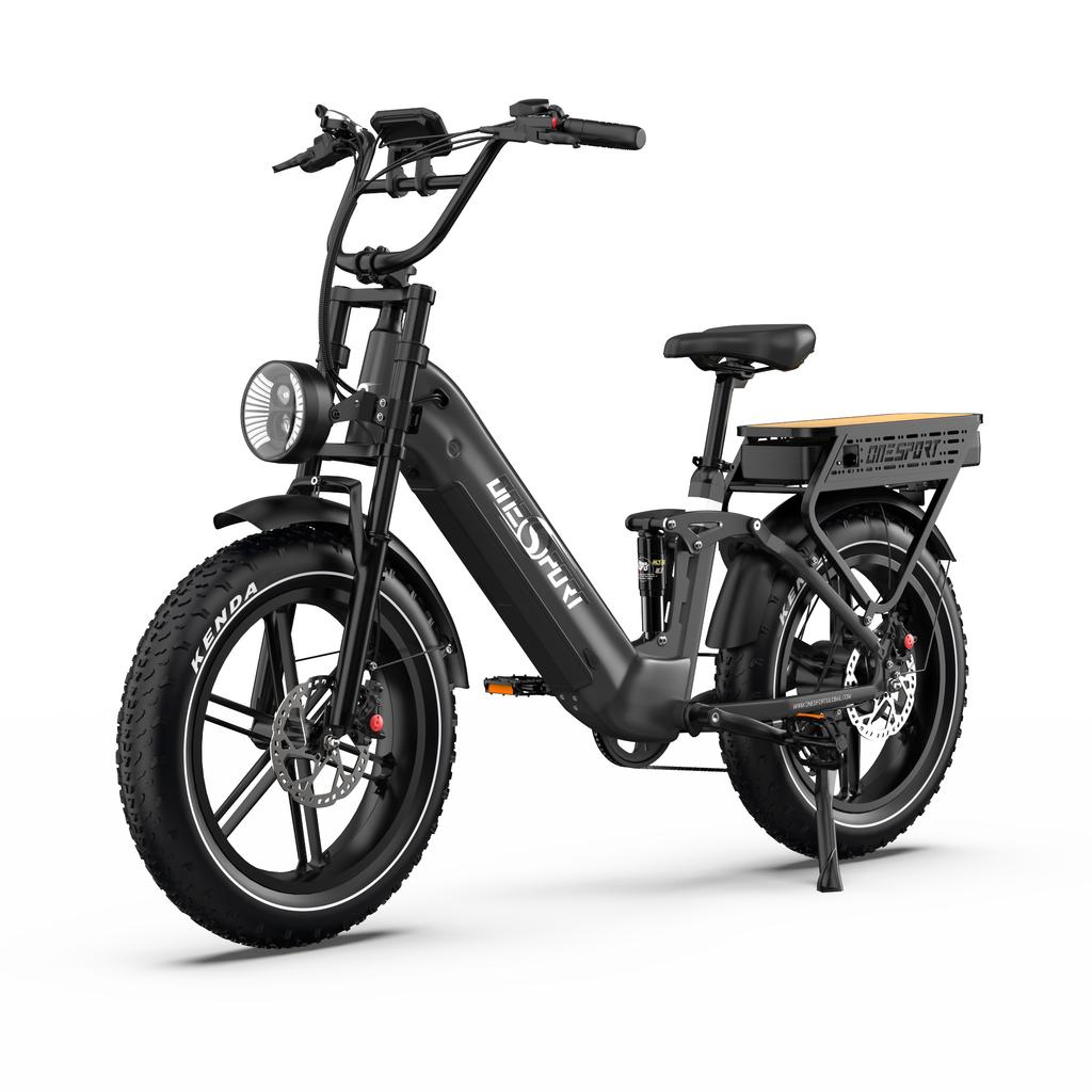 Bicicleta Eléctrica ONESPORT OT08 pro Sistema de Doble Batería 48V 36AH Velocidad hasta 40 Km/h Rueda Gruesa de 20 Pulgadas con Frenos Hidráulicos Y Control por App