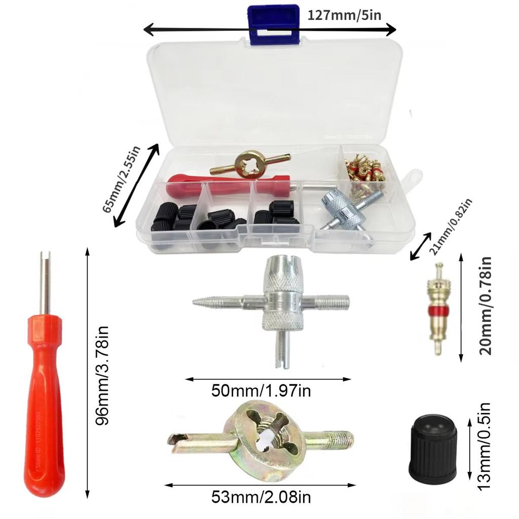 Car Bicycle Slotted Handle Tire Valve Stem Core Remover Screwdriver Tire Repair Install Tool Kit Auto Motorcycle Accessories