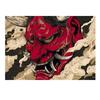 Hanno Ghost Demon Japanese Vector Illustration Printed Tapestry Suitable for Photography Props Party Background and Home Deco