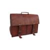 Leather Briefcase Messenger Bag 18 In Laptop Satchel Office College Shoulder Bag