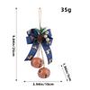 Holiday Bowknot Iron Craft Bells Delicate Iron Crafted Bells with Bowknot for Christmas Tree and Window Decoration