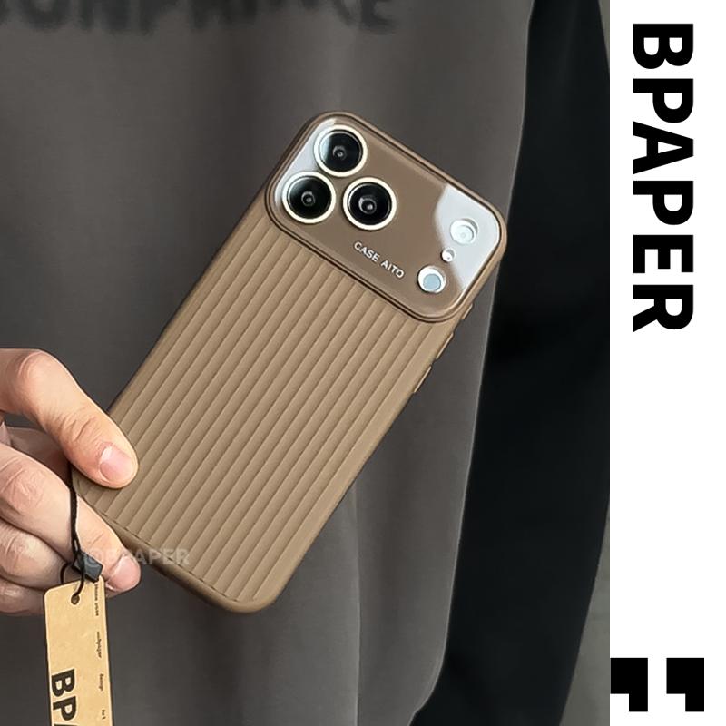 Case For iPhone 17 Pro Max Air Luxury soft Stripes Corrugated Shockproof Camera Protect Matte Phone Cover For iPhone 17Pro Shell