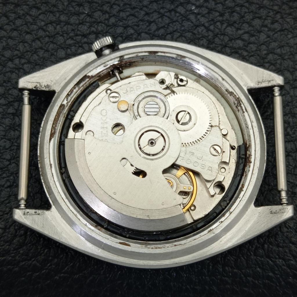 USED VINTAGE SEIKO 5 AUTOMATIC 7009A JAPAN MENS BLUE COLOR DIAL WATCH A434607-2 R121-a434607