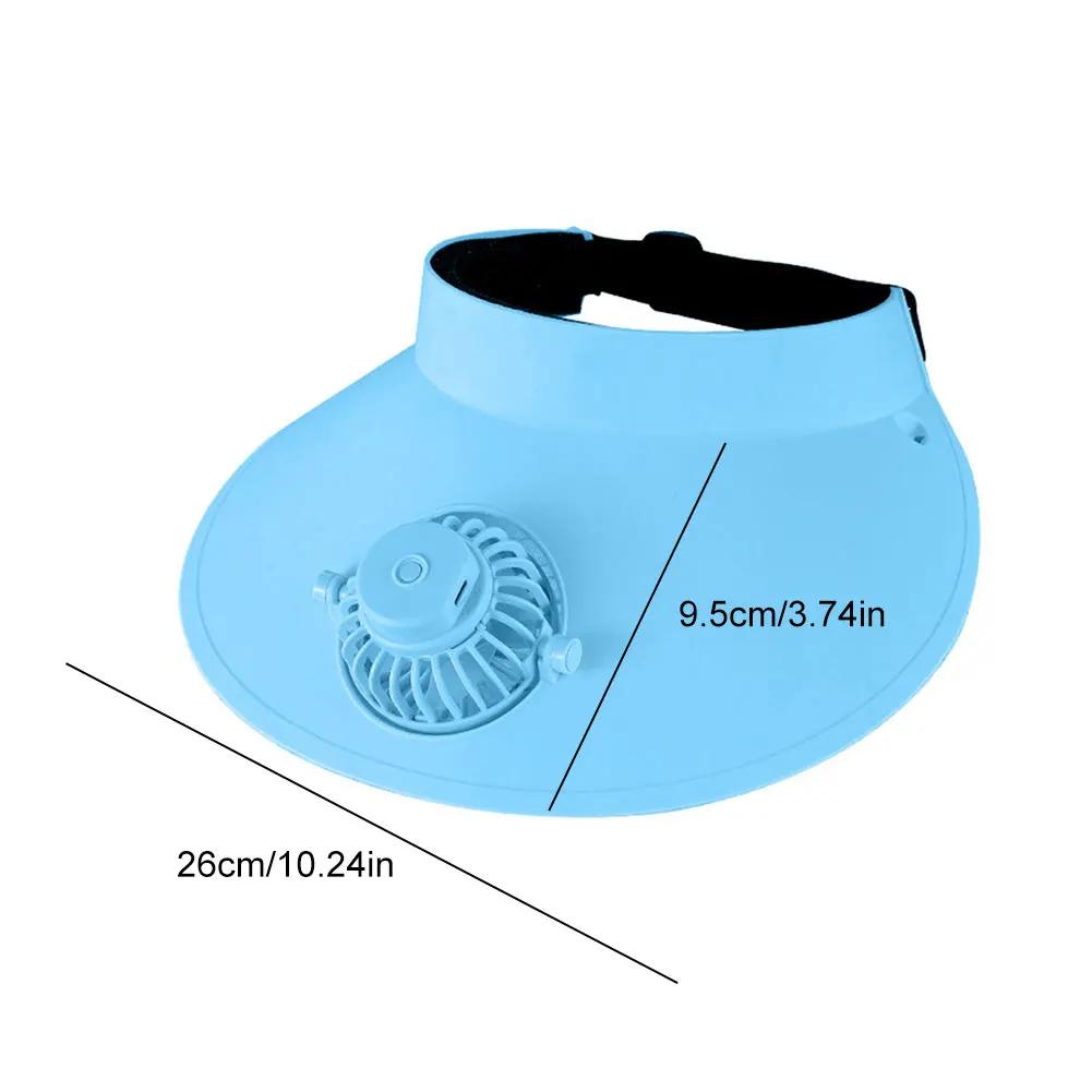 Sun Visor Hat with Fan Solar & USB Charging Sun Protection Hat Breathable Summer Cooling Fan Hat for Outdoor Camping Fishing