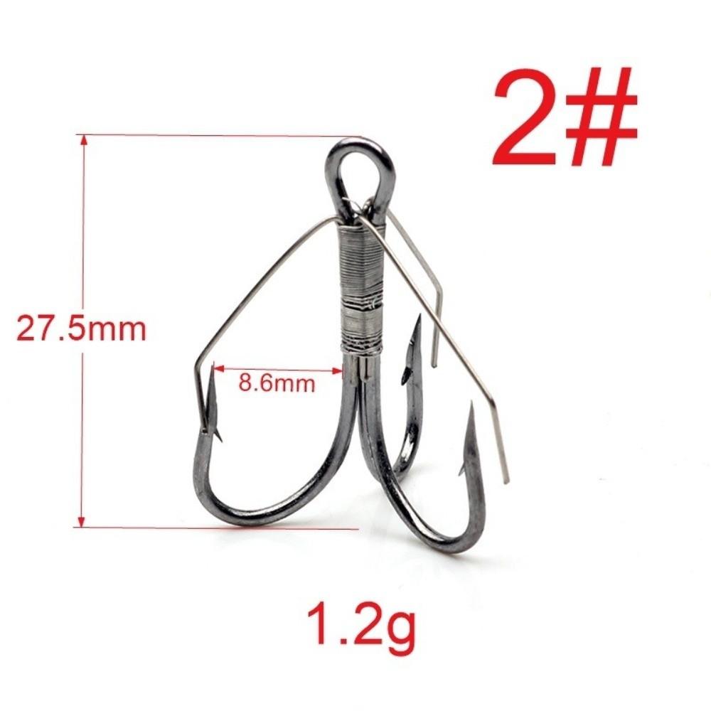 6pcs/box High Carbon Steel Wacky Hook Treble Design Carp Fishing Hook Bass Fly Hook Carp Fishing