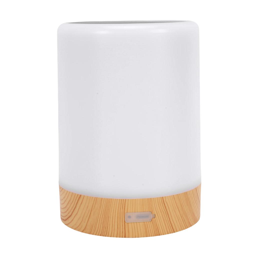 Solar Night Light Efficient Monocrystalline Silicon Solar Panel Wood Grain Table Lamp Lantern for Home Garden Patio