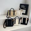 New handbag New lightweight alphabet canvas bag Versatile casual handbag Crossbody bag Student small bag