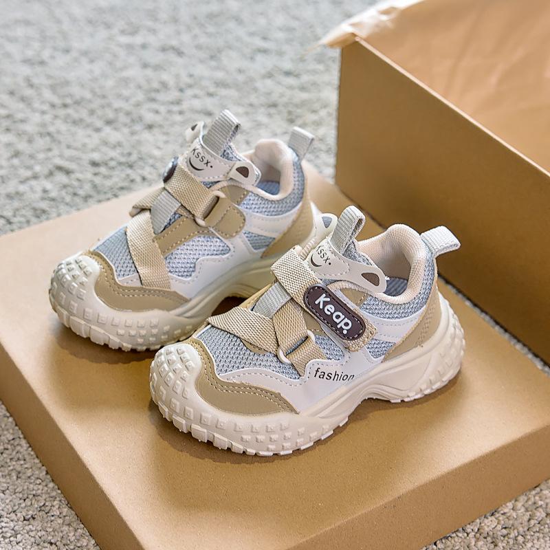 Girls' shoes, new autumn sports shoes for children, soft-soled mesh shoes, breathable mesh dad shoes for small and medium-sized boys
