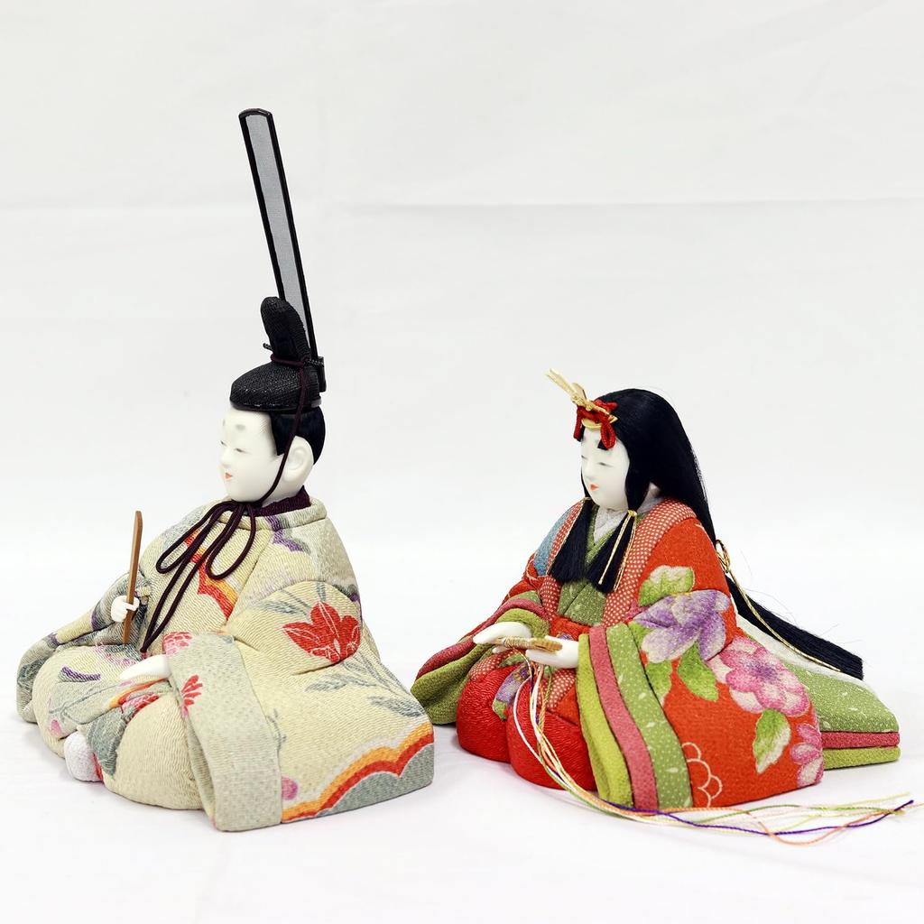 Hina Dolls Storage Decoration Compact Kimekomi Doll Imperial Prince Decoration Akebono Storage Box Branch Cherry Blossom Embroidery Width X Depth 44 X