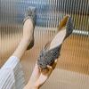 Fashion Brand Rivets Flats Shoes Square-toe Women Glitter Beading Ballerian Shoes for Women Shallow Sequined Moccasins Zapatos Mujer