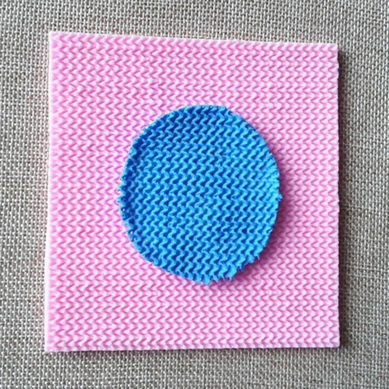 Sametový vzor Hladká jehla Fondán Pletená Silikonová forma Cupcake (Náhodná barva)