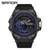 Sanda3302 Men's Digital Fashion Waterproof Outdoor Sports Multifunctional Electronic Watch