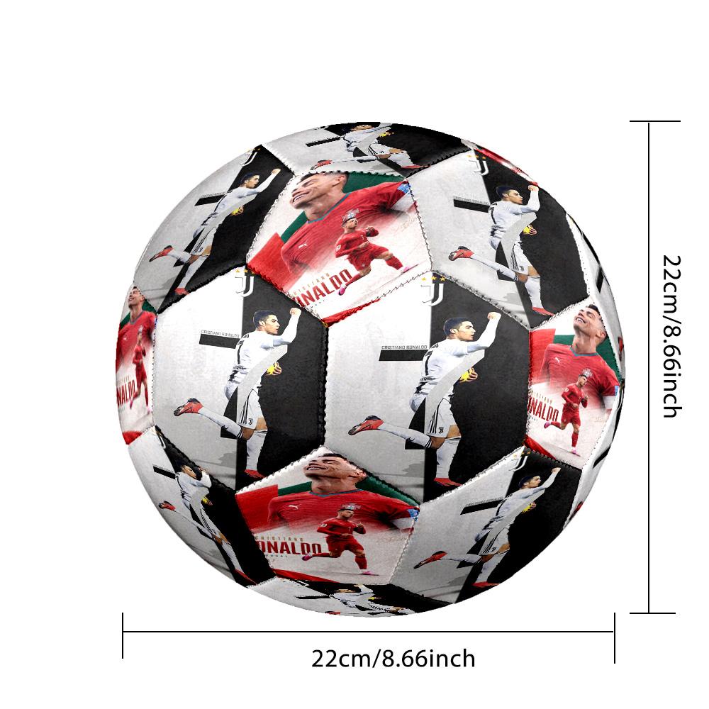 Ronaldo's Iconic Moment Size 5 Soccer Football Machine-Stitched Indoor/Outdoor Training and Matches for Football Accessories
