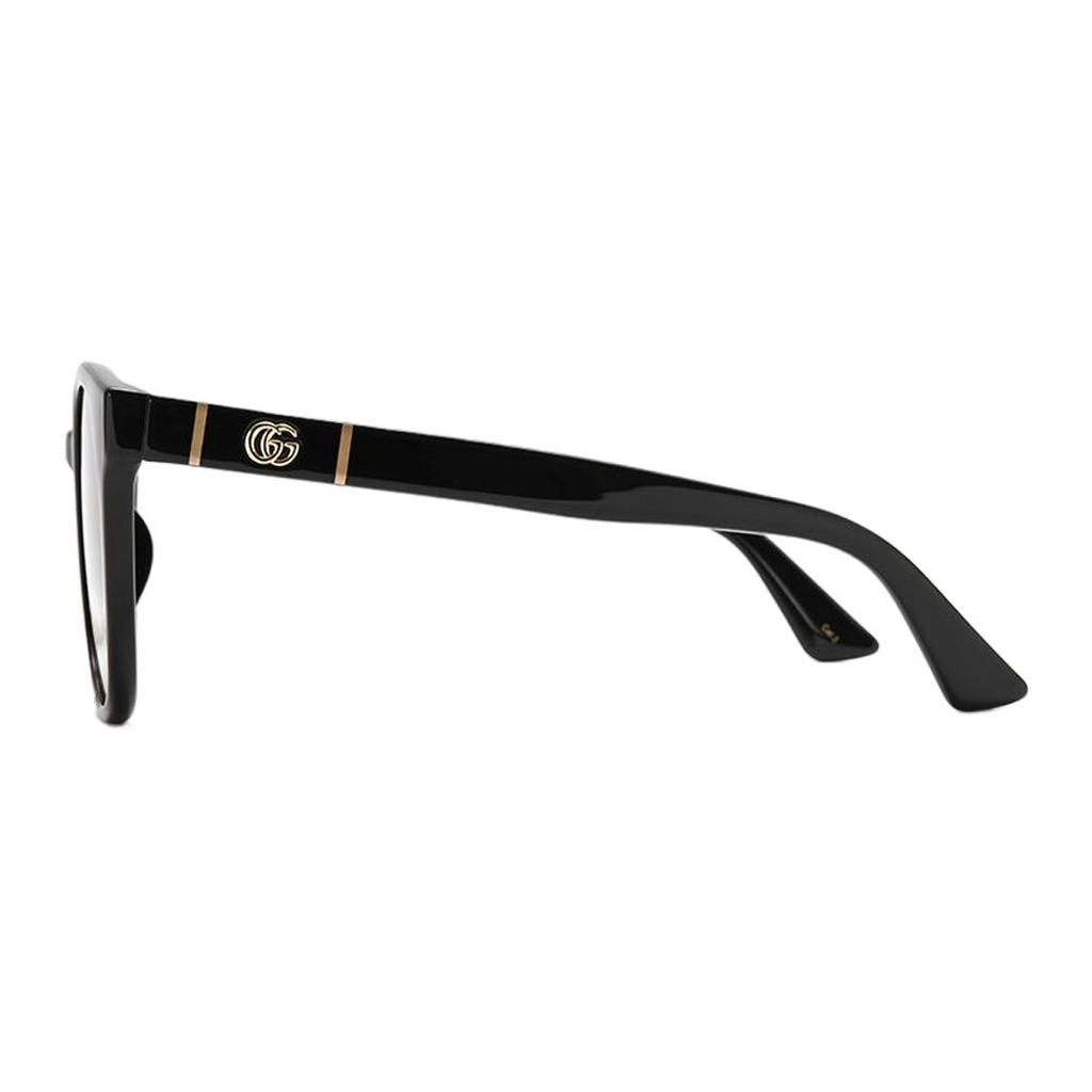 Gucci Double G Series One-Piece Nose Pad Irregular Frame Sunglasses Unisex Sunglasses Black GG1122SA