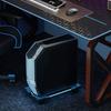 Computer Tower Stand with 4 Locking Caster Wheels Adjustable Heavy Duty Metal Computer CPU Holder Home Office Ventilated PC Tower Cart Floor Stand