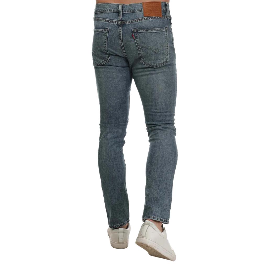 Levis Men's 510 Super Worn Leather Patch Skinny Jeans