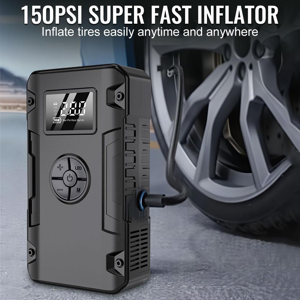 Car Jump Starter Car Battery Starter Air Pump Car Accessories Outdoor Activity Emergency Charger Power Bank Auto Starting Device Emergency Start