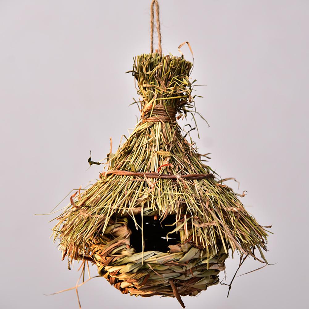 Pet Hanging Birds Nest Outdoor Hand-weaved Decorative Bird House Bird Cage Shelter For Garden Decoration