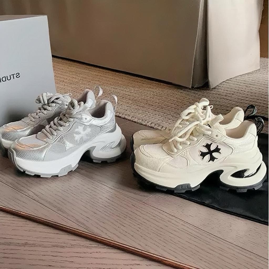 Cowhide Version~ Grape Mother, the Same Style Has an Inner Height Increase of 7cm, Fashionable Height Increase, Lace-up Versatile Casual Spor