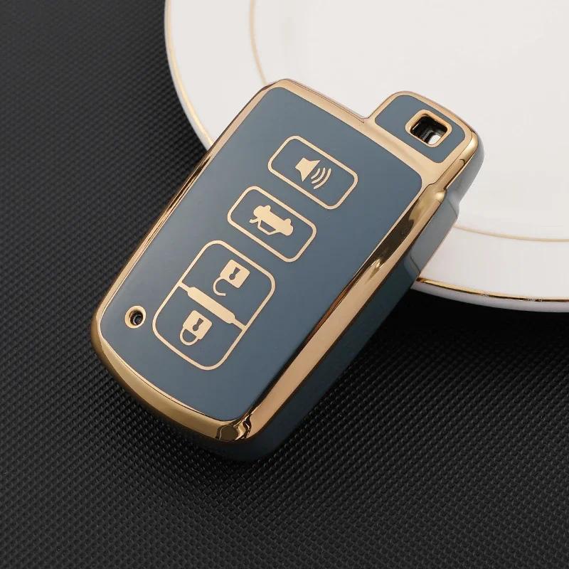 Tpu Car Key Cover Case Bag Holder Shell For Toyota Camry Rav4 Avalon Auris 2 3 4 Buttons Smart Keyless Holder Protector