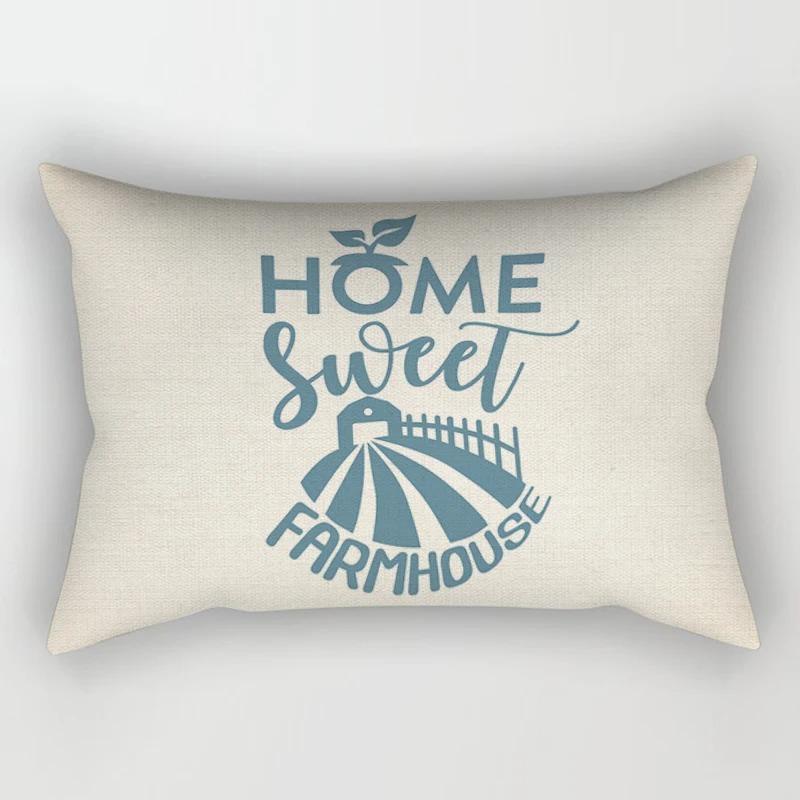 Nordic Sweet Home Light Blue Geometric Pillowcase Decorative Sofa Cushion Cover Pillowcase