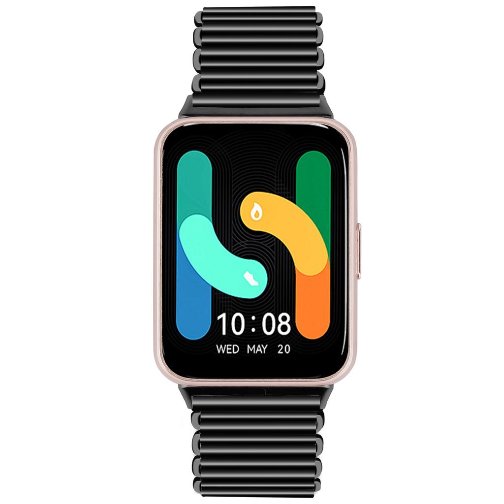 For Samsung Galaxy Fit3 SM-R390 Stainless Steel Watch Band Electroplating Color Wrist Strap