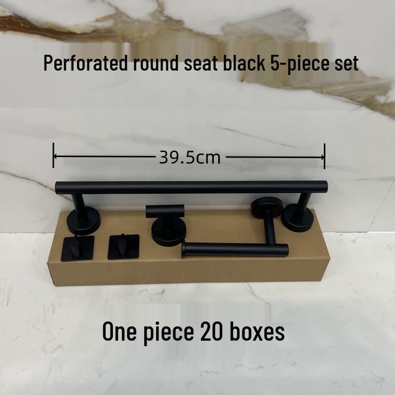 Stainless Steel No-Drill Wall-Mounted Towel and Toilet Paper Holder