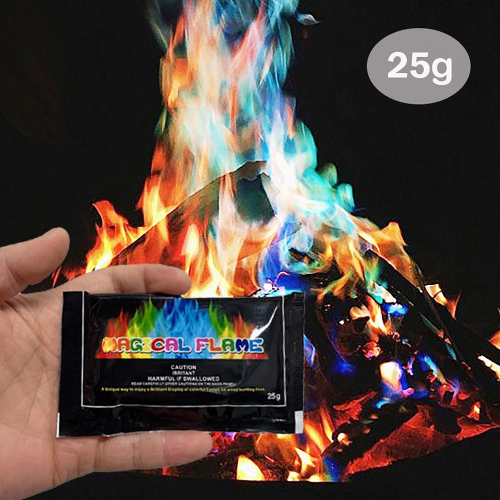 10pc Changing Flame Powder Decorative Magical Fire Flame Powder Fireplaces Festival Fire Camping Bonfires Party Supplies