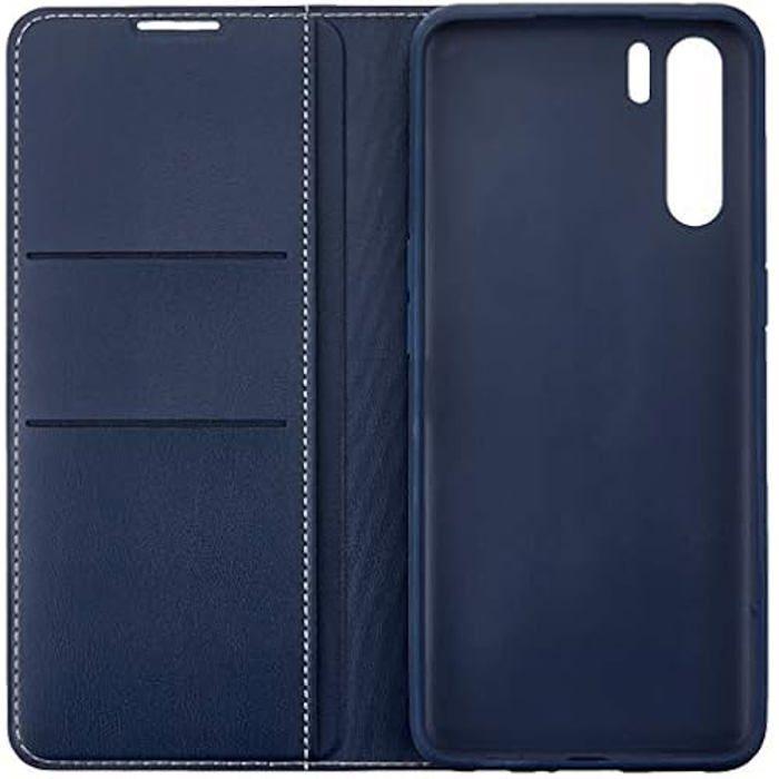 Étui de protection - OPPO - A91 - Cuir - Bleu - Résistant aux rayures