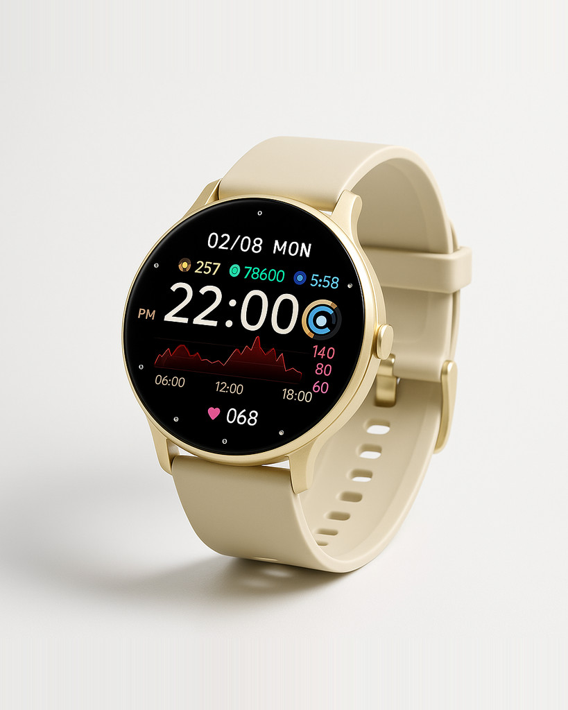 Waterproof Bluetooth Smart Watch with Blood Pressure & Sleep Detection - Sports & Health Monitoring Smart Watch