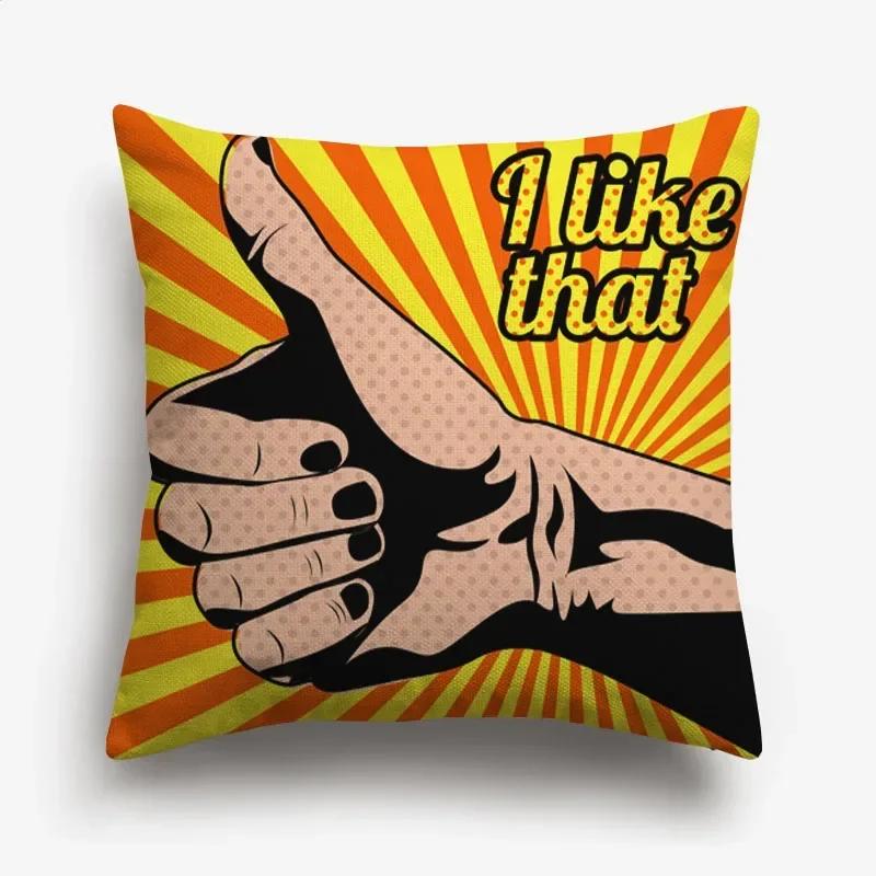 American POP ART Cushion Covers BANG WOW BOOM POW Cushion Cover Home Decorative Linen Pillow Case for Sofa Couch
