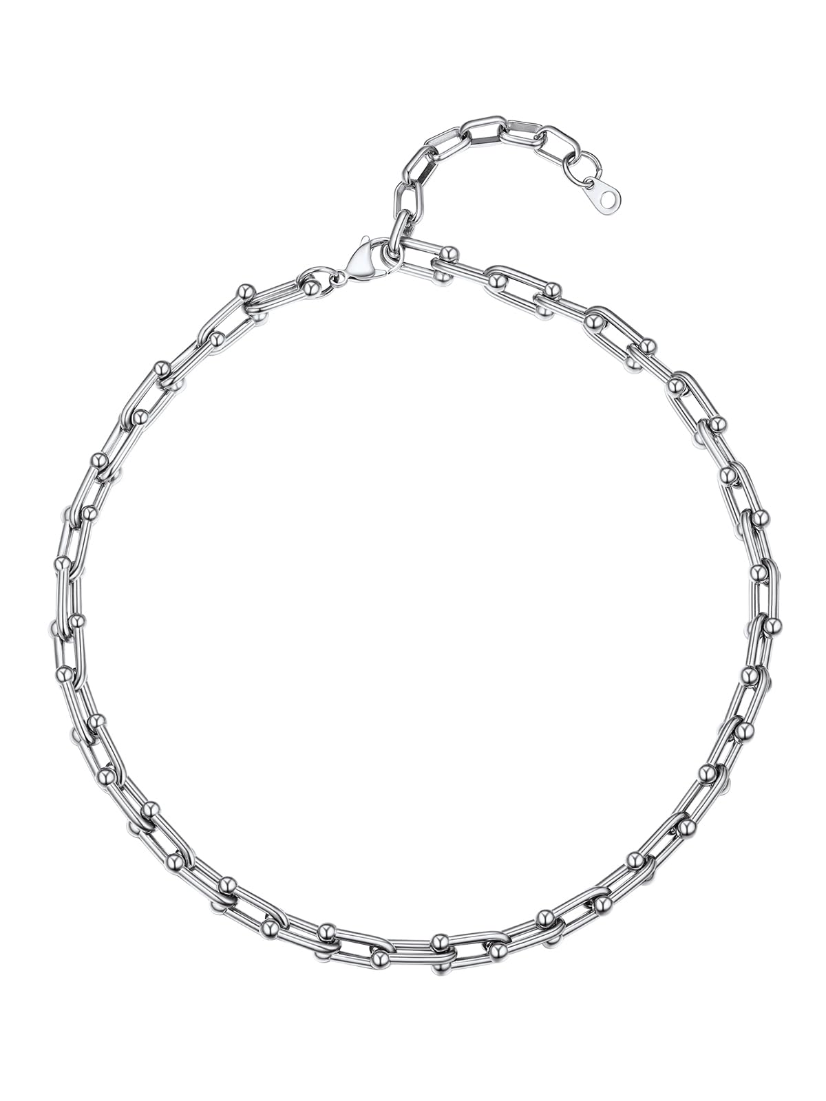 

Necklace chain for stainless metal k18 necklace chain chain necklace [FOCALOOK] women, steel, hypoallergenic, silver, gold, finish, only, U-shaped