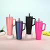 40oz Insulated Stainless Steel Car Cup with Straw & Handle