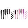 9pcs Professional Hairdresser Comb Hairbrush Hair Clip Set for Styling and Detangling Women Smooth Grooming Tool