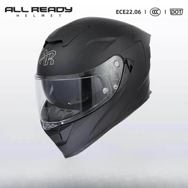 AR Motorcycle Helmet Men Double Lens Full Face Capacete DOT ECE Certification Professional Track Racing Casco For Duakdi For BMW