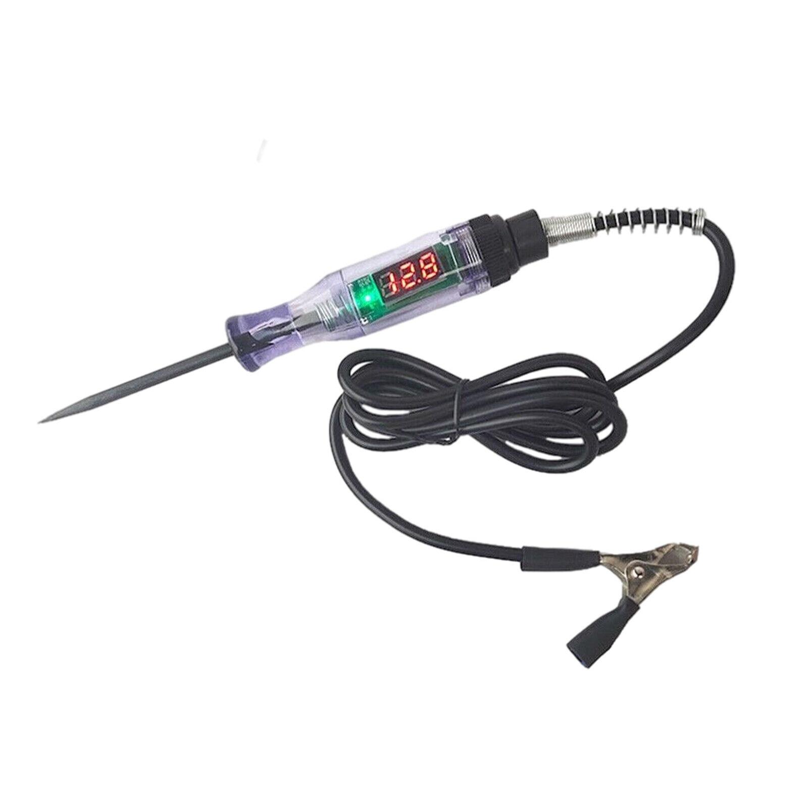 

Car Voltage Test Pen, 6V/12V/24V Auto Electric Tester With Steel Probe, Clip, Fault Testing Tool червоний