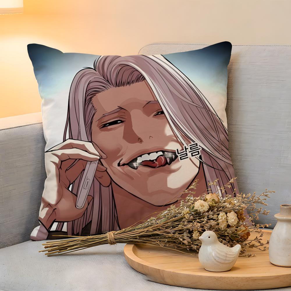 Cushion Cover Linen SkinFriendly Soft Decorative Case For Sofa Home Decor Korea Anime LLookism Pillow cover