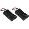 2Pcs 2 X 1.5V AA Battery Holder Case Box, 2 AA Battery Holder with Wire Leads