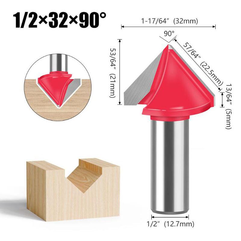 

Деревообрабатывающая фреза 12 мм хвостовик V-образная 3D фреза для гравировки 90 120 градусов твердосплавная концевая фреза диаметр 32 мм фреза для фрезерования древесины C золотой
