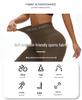 High Waist Cashmere Yoga Leggings with Letter Waistband - Seamless, Comfortable, Tummy Control, Slimming, and Warm.