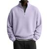 Men S Casual Long Sleeve Stand Collar Zip Up Loose Fit Waffle Sweatshirt