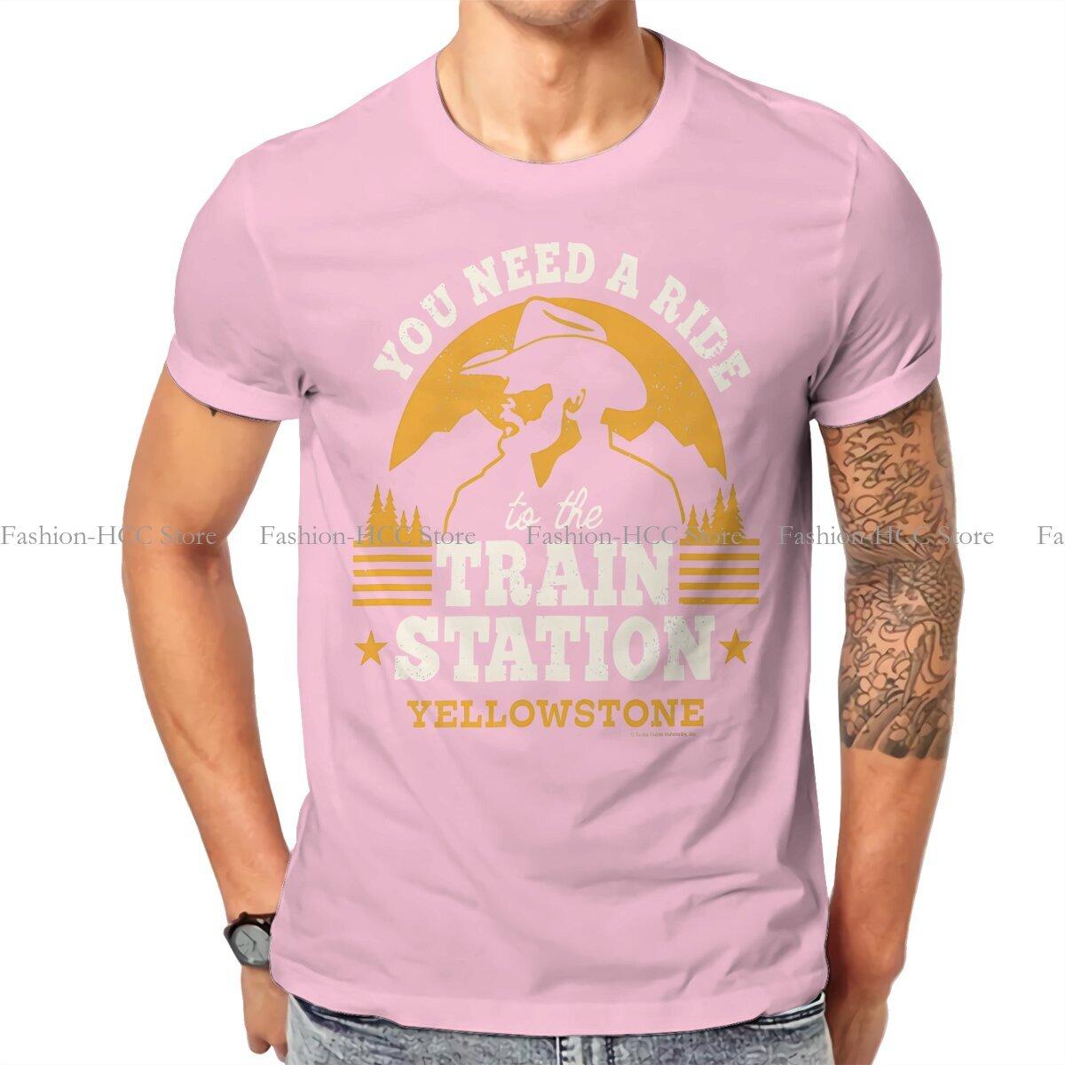 

You Need A Ride To The Train Station Special TShirt Yellowstone Dutton Ranch TV Show Casual T Shirt Summer T-shirt For Men Women XXXXXL розовый