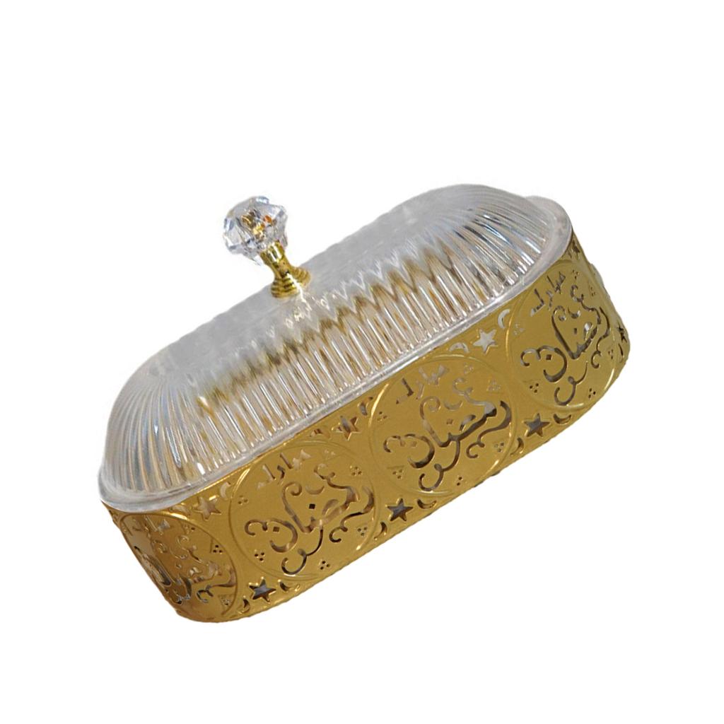 Dessert Tray for Ramadans Festival Decoration Desktop Snacks Candy Storage Box Serving Dish Muslims Party Supplies