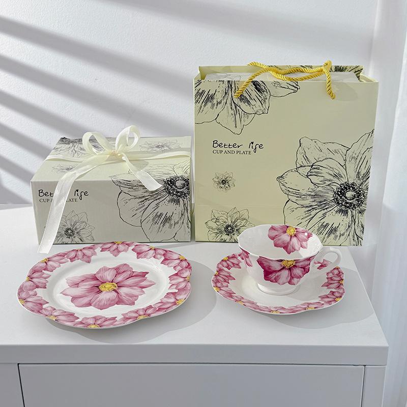 High-end Exquisite Afternoon Teacups, High-value Retro Ceramic Coffee Cups and Saucers, Design Sense, Niche Girls Festival