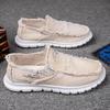 Canvas shoes men's new men's shoes autumn breathable soft sole one pedal men's casual cloth shoes men's