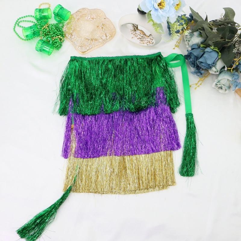 Accessoires de Costume Mardi Gras Franges Jupe Jambières Manchettes Costume Cosplay Halloween pour Carnaval Mascarades